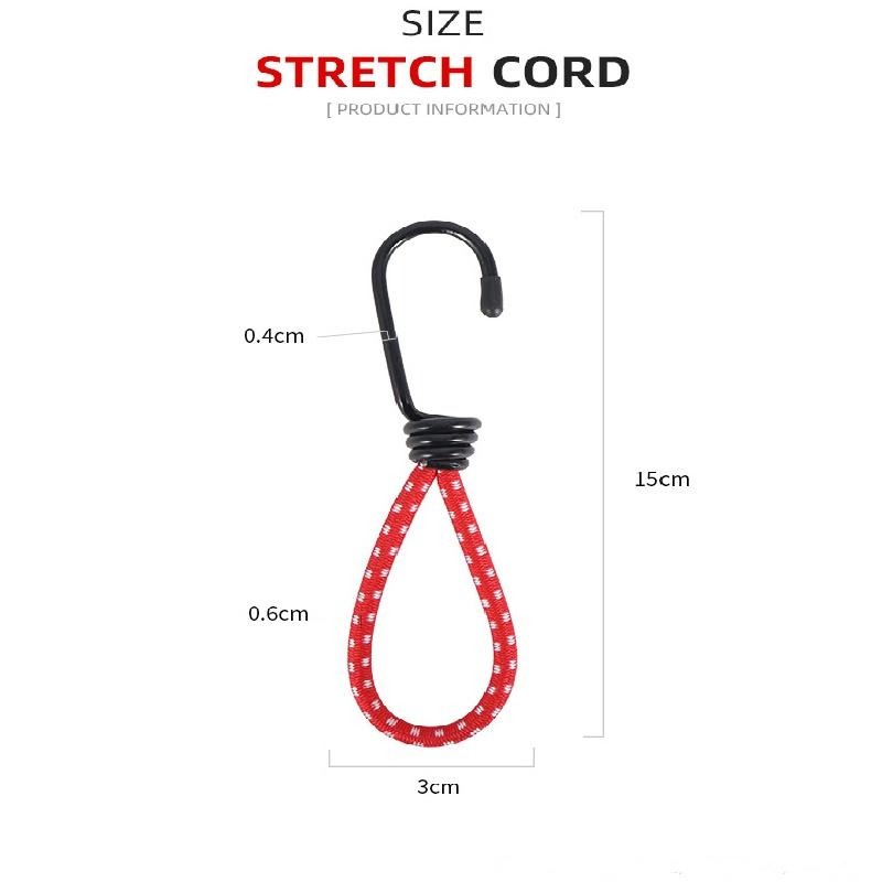 Caiyi 彈力繩 彈力勾 15cm帳篷拉繩 露營繩 彈性繩 客廳帳 營繩 勾繩-細節圖9