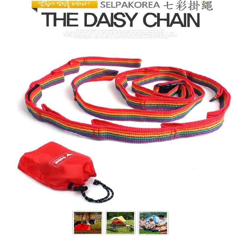 Caiyi彩虹掛物繩 七彩U型民族風掛物繩 彩虹掛繩 曬衣繩 帳篷掛繩-細節圖3