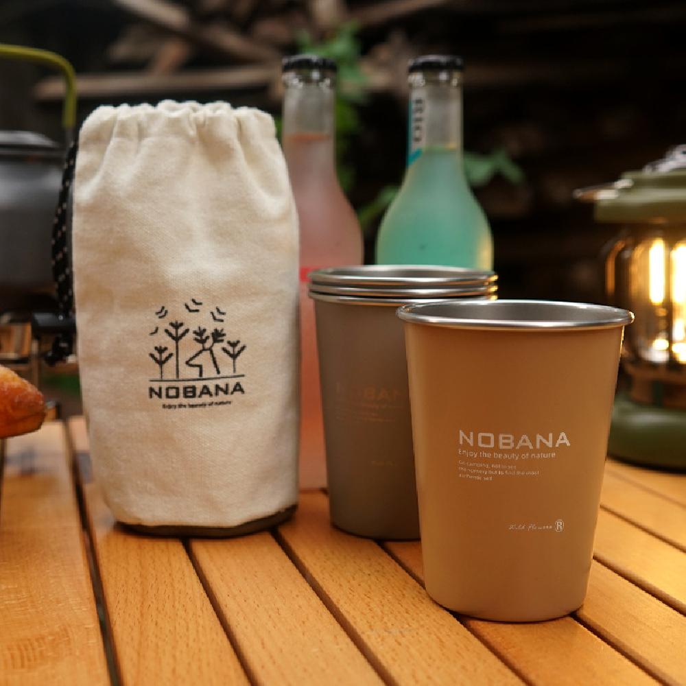 NOBANA 304不銹鋼 户外野營杯 4件套杯 露營野餐 燒烤啤酒杯 水杯 咖啡杯 經典款-細節圖5