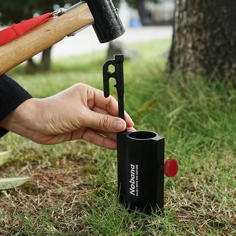 Caiyi 户外露营可調式天幕杆固定器 34mm 送收納袋 帳篷配件支架 固定管架-細節圖3