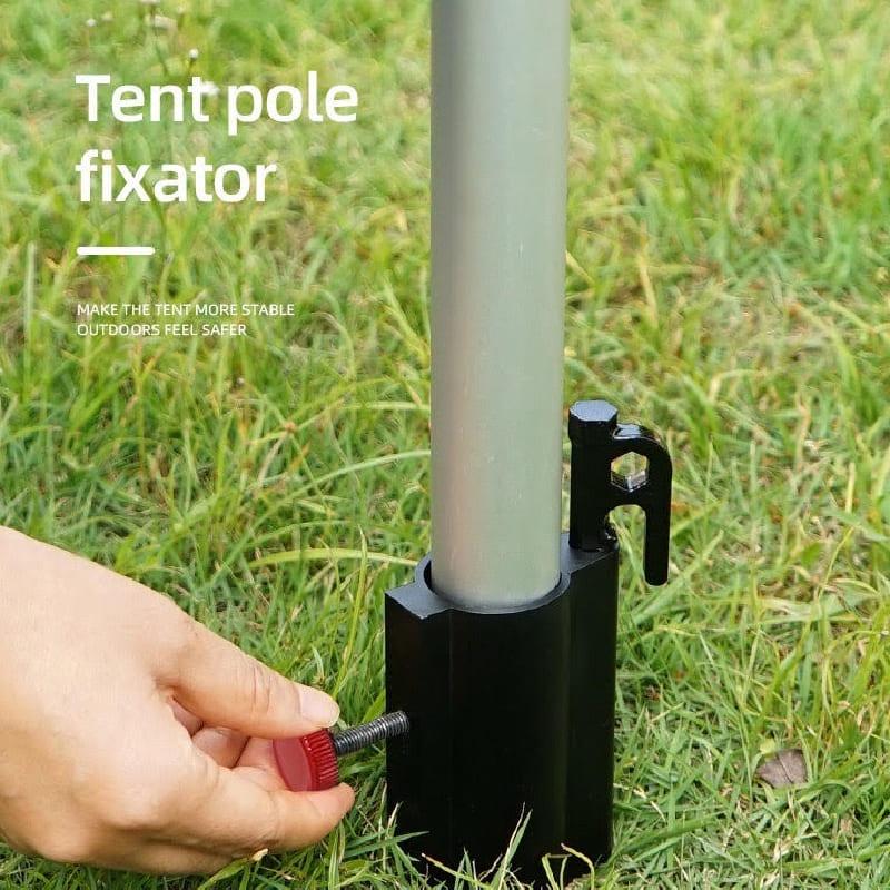 Caiyi 户外露营可調式天幕杆固定器 34mm 送收納袋 帳篷配件支架 固定管架-細節圖6