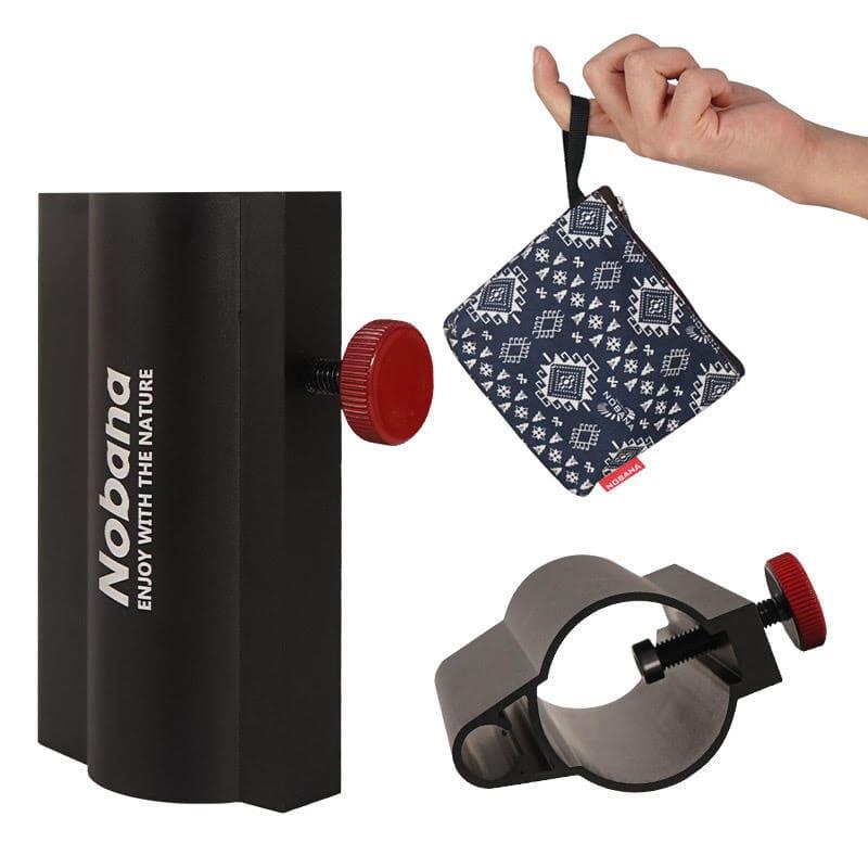 Caiyi 户外露营可調式天幕杆固定器 34mm 送收納袋 帳篷配件支架 固定管架-細節圖8