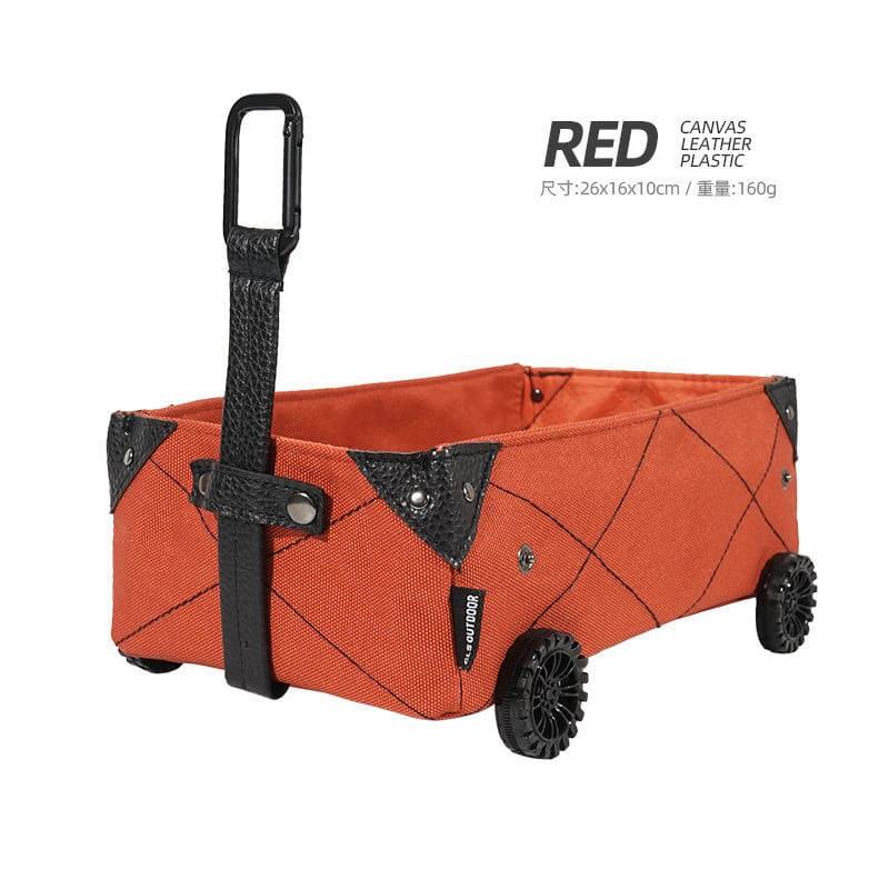 Caiyi 野營 小推車收納盒 面紙盒 紙抽盒 紙巾盒 儲物盒 衛生紙收納盒-細節圖2