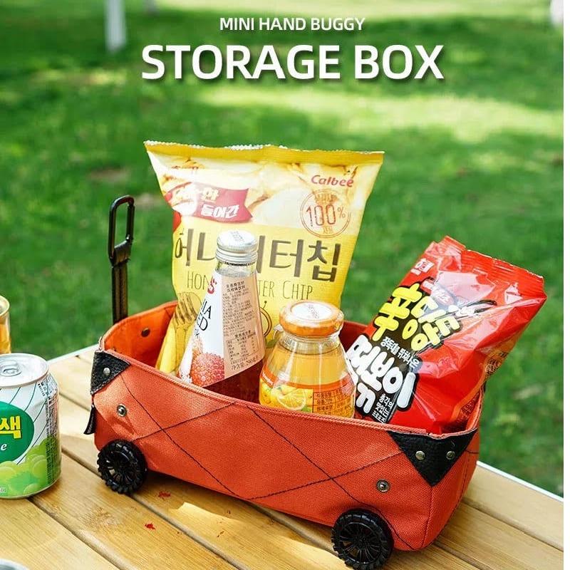 Caiyi 野營 小推車收納盒 面紙盒 紙抽盒 紙巾盒 儲物盒 衛生紙收納盒-細節圖3