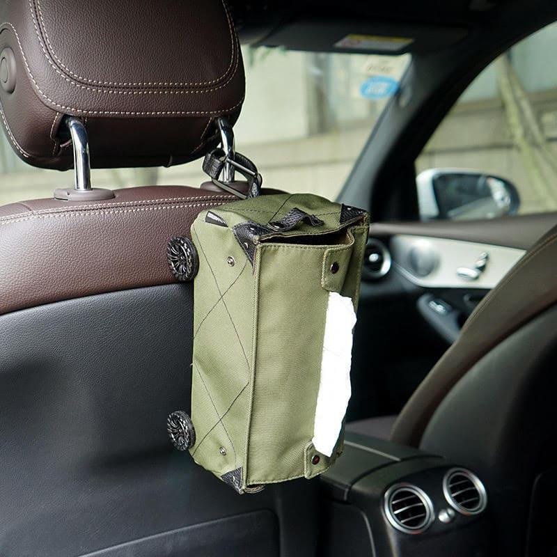 Caiyi 野營 小推車收納盒 面紙盒 紙抽盒 紙巾盒 儲物盒 衛生紙收納盒-細節圖4