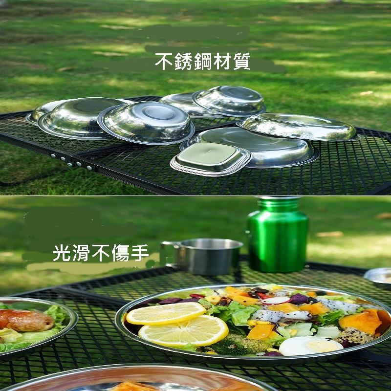 Caiyi 露營餐盤組 不鏽鋼餐碗 餐具 野餐露營 食物盤 22件組-細節圖2