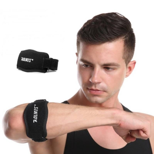 AOLIKES 護肘 減壓墊+加壓帶運動護肘 加壓運動護肘 肘部防護 運動護具 重訓護具 網球護具