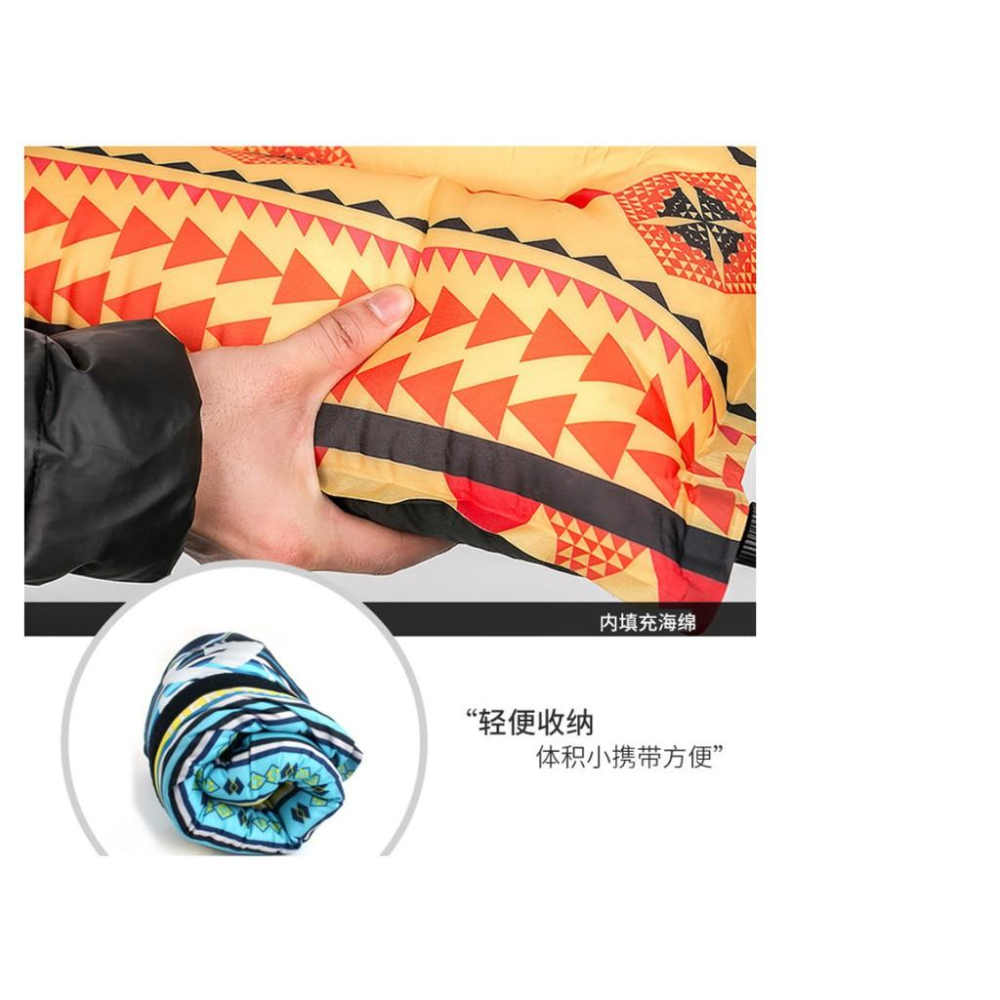 Caiyi 戶外露營自動充氣頭枕 充氣枕頭 舒絨充氣枕-細節圖2
