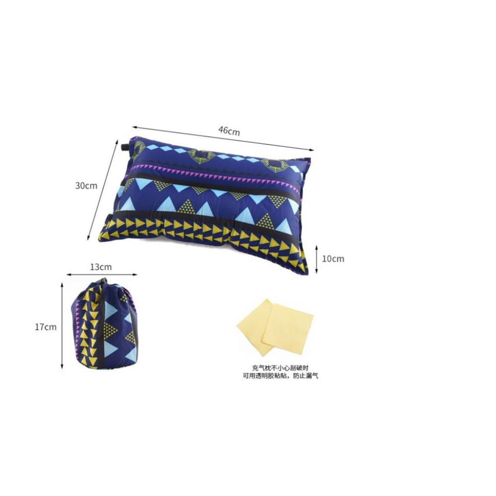 Caiyi 戶外露營自動充氣頭枕 充氣枕頭 舒絨充氣枕-細節圖6