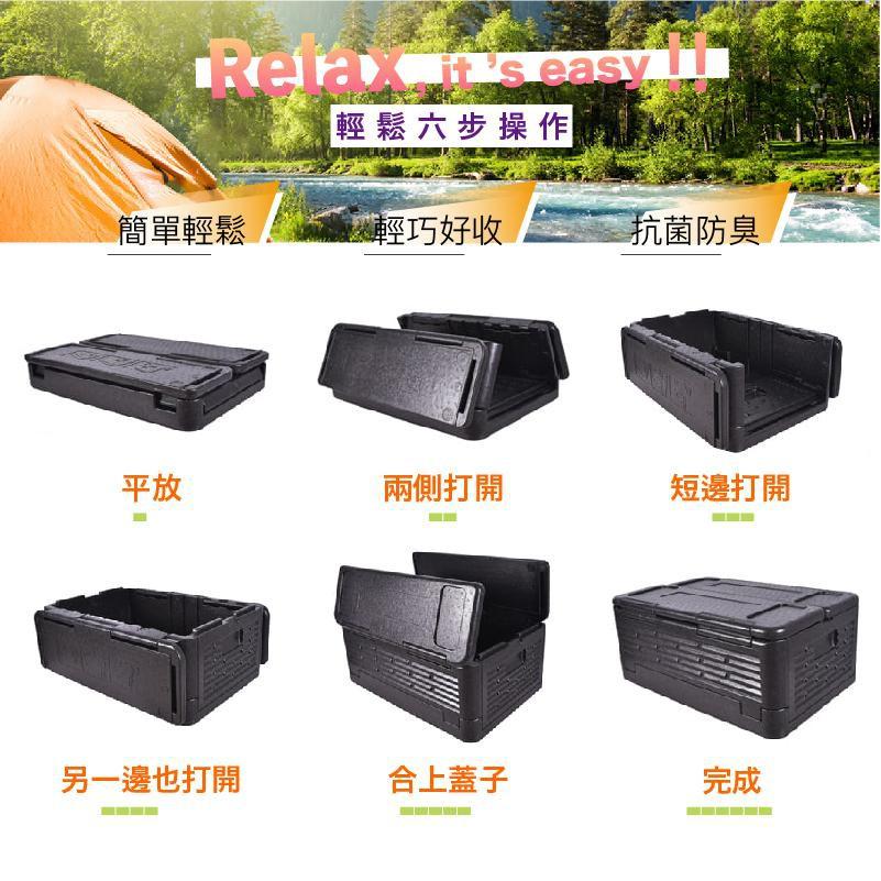 Caiyi 戶外保溫箱折疊恆溫箱 車載恆溫箱 戶外野餐 收納箱 60L大容量-細節圖5
