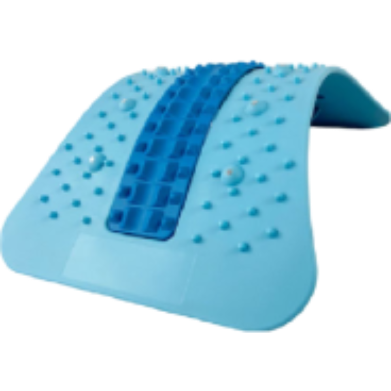 Caiyi 第六代升級腰椎拉伸器 腰部拉伸 按摩瑜伽伸展器 家用脊椎矯正開背頂腰輔助神器 螺旋調節針灸磁療+矽膠墊-細節圖2