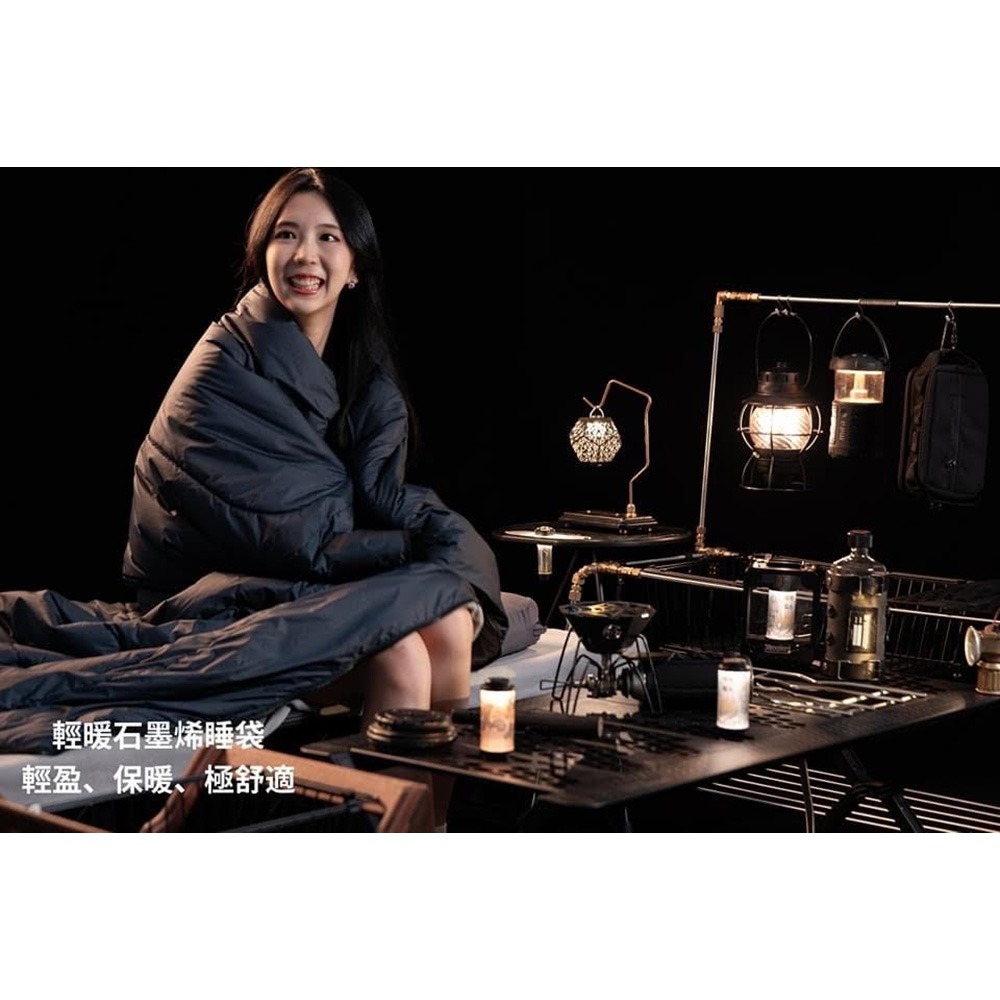 野放 Wildfun石墨稀暖暖毯 刷絨 可水洗 寒流必備 毛毯 石墨稀 露營-細節圖2