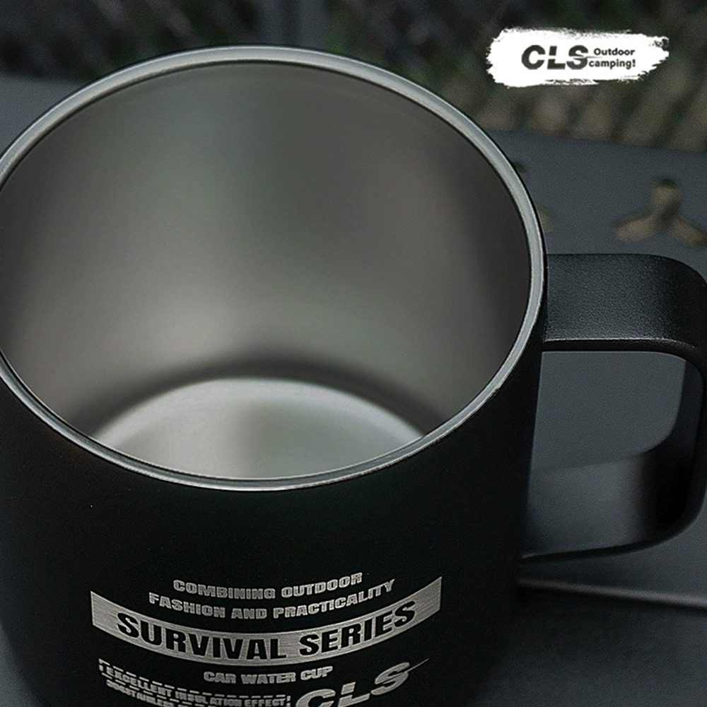 CLS戰術露營杯 馬克杯 不鏽鋼杯 露營杯 環保杯 保溫杯 隔熱杯-細節圖4