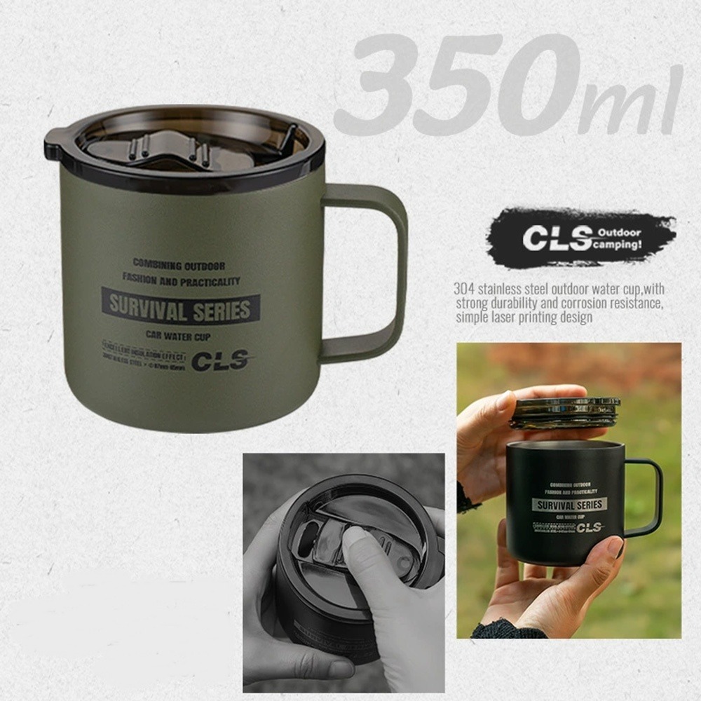 CLS戰術露營杯 馬克杯 不鏽鋼杯 露營杯 環保杯 保溫杯 隔熱杯-細節圖6