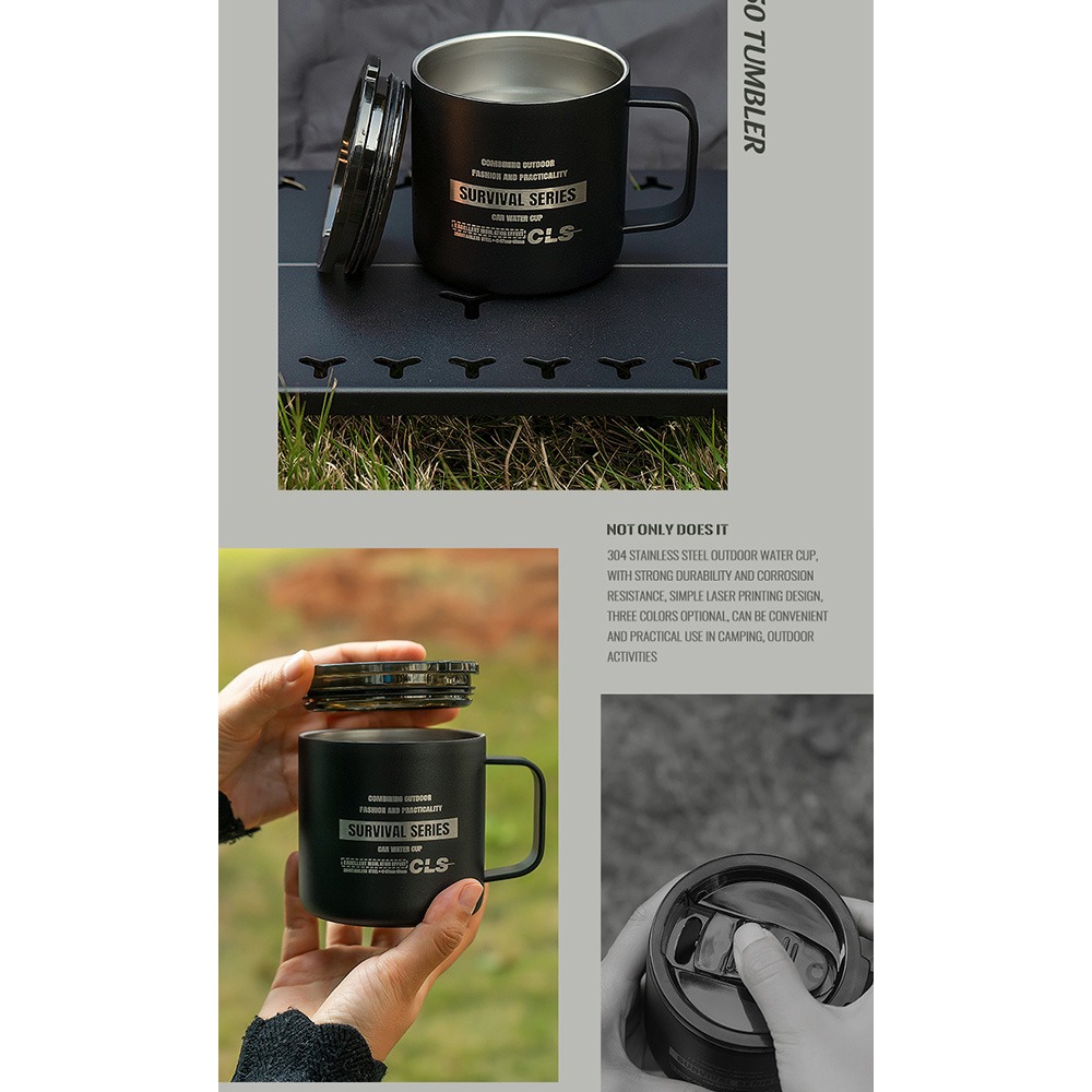 CLS戰術露營杯 馬克杯 不鏽鋼杯 露營杯 環保杯 保溫杯 隔熱杯-細節圖9