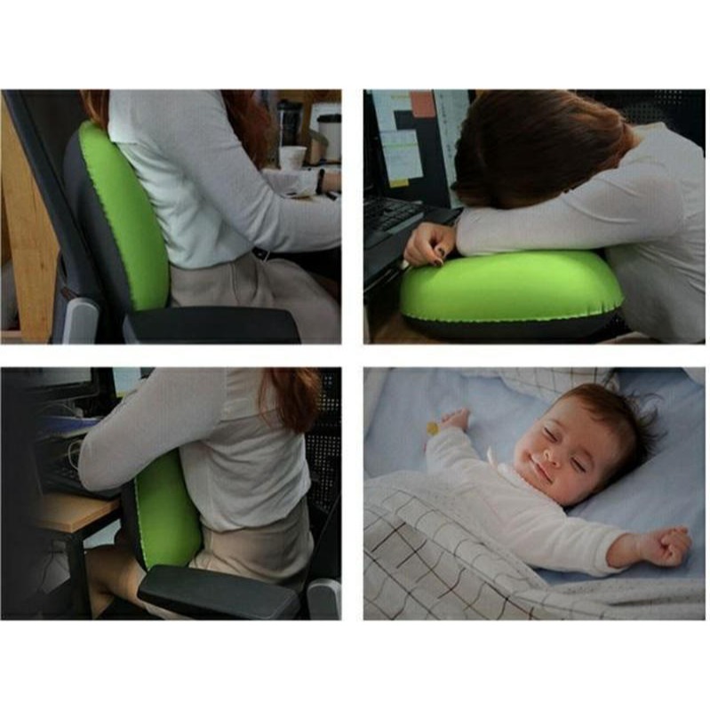 Caiyi 戶外 露營TPU旅行充氣枕 U型枕 便擕睡枕 護頸 午睡休息辦公腰靠枕 出國搭飛機-細節圖8