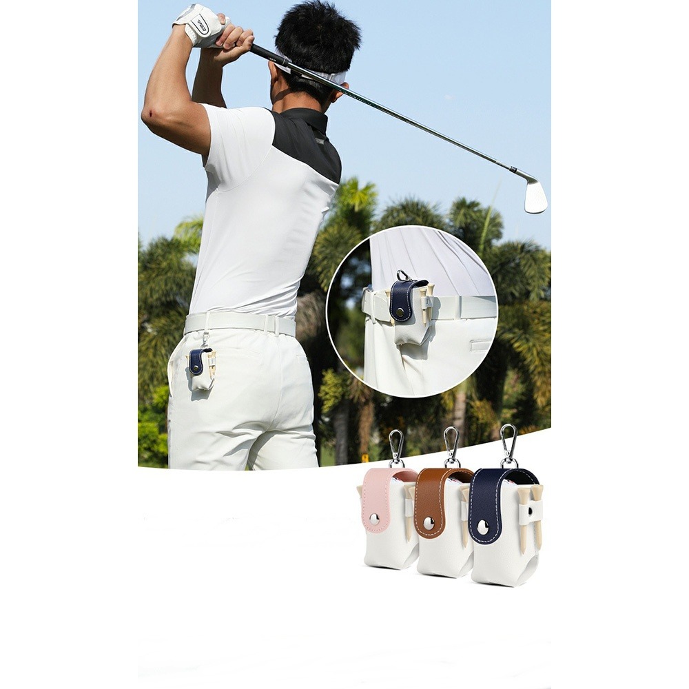 PGM 高爾夫球袋 高爾夫小腰包 高爾夫用品 皮革高爾夫球包-細節圖5