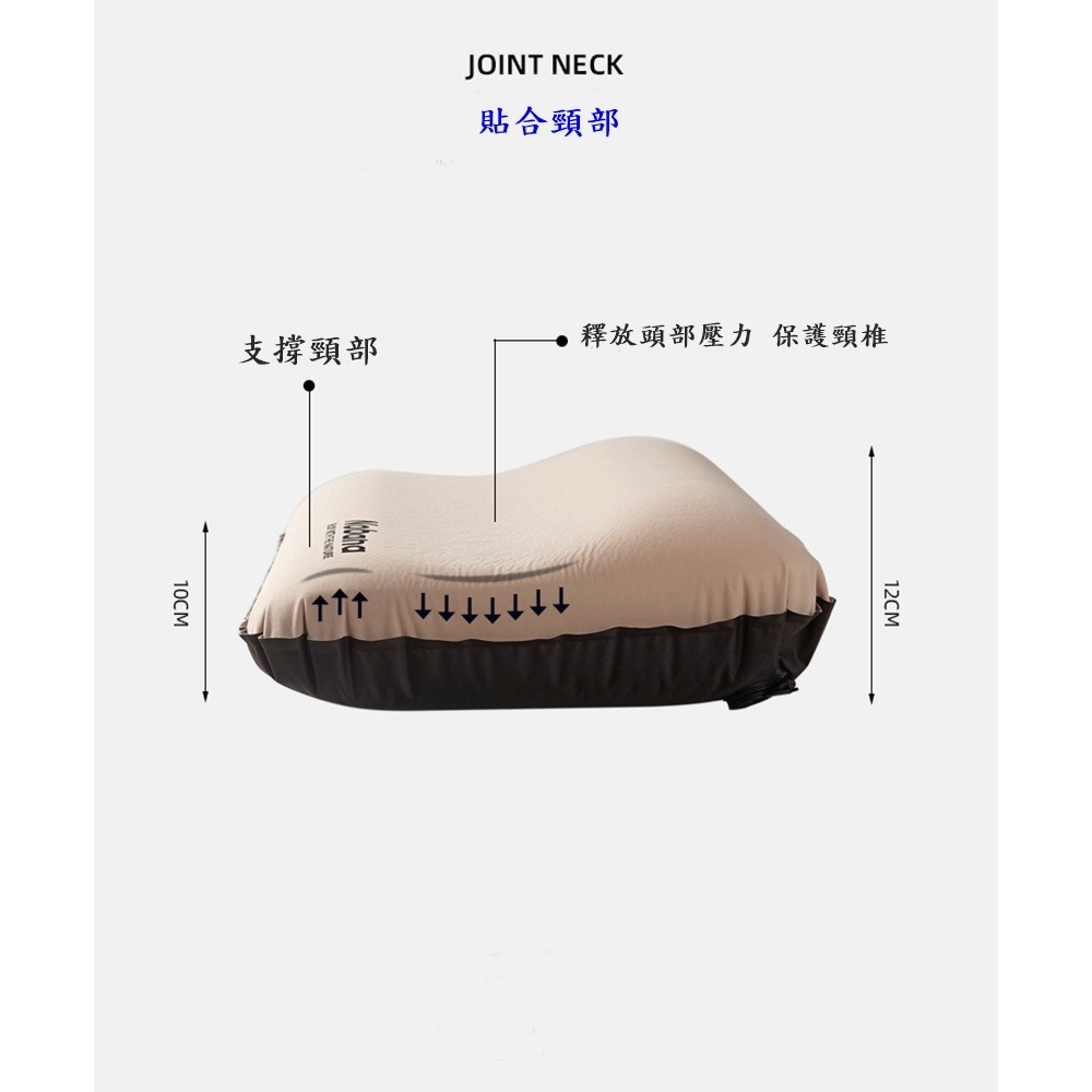 NOBANA 3D自動充氣枕頭 午休靠枕 頭枕-細節圖6