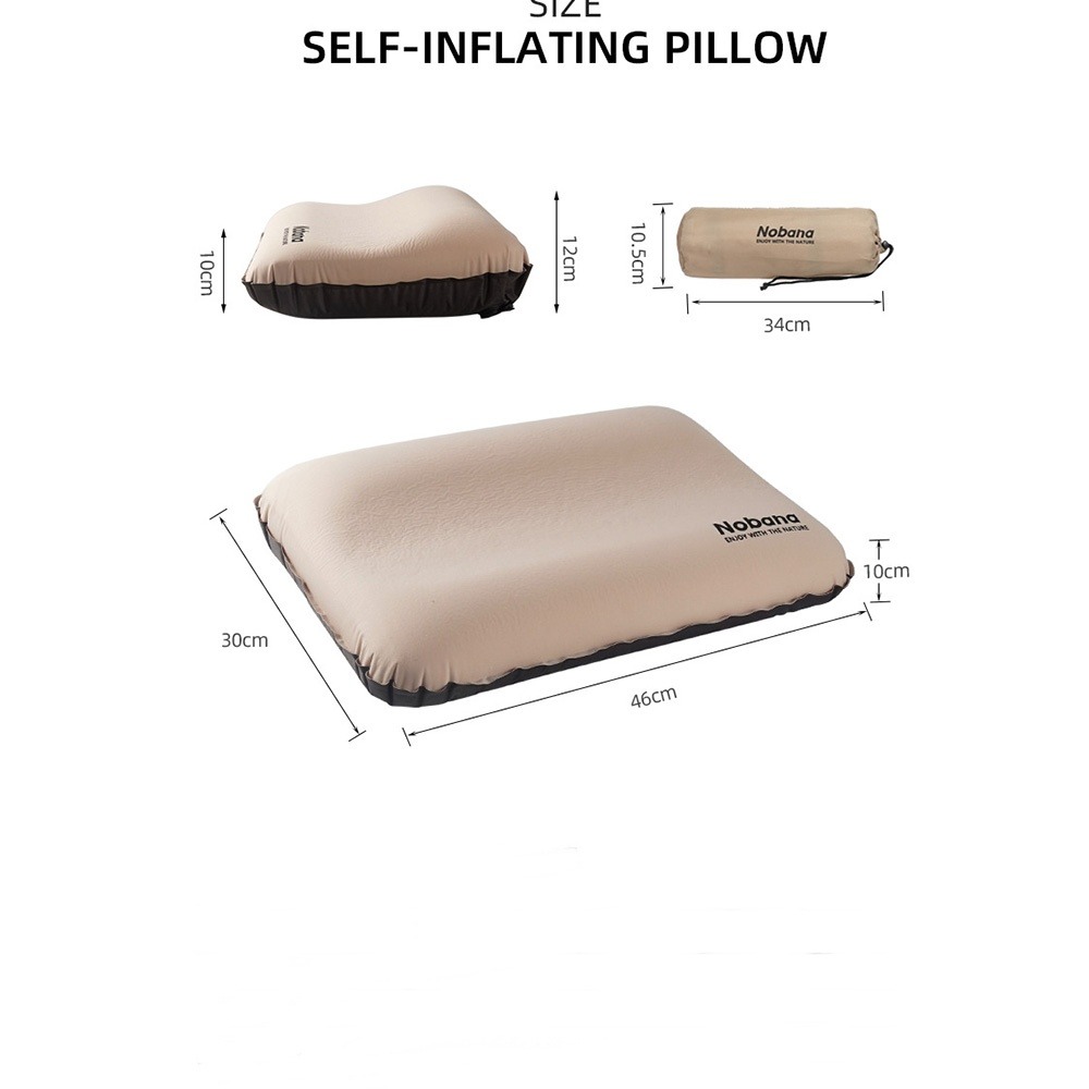 NOBANA 3D自動充氣枕頭 午休靠枕 頭枕-細節圖11