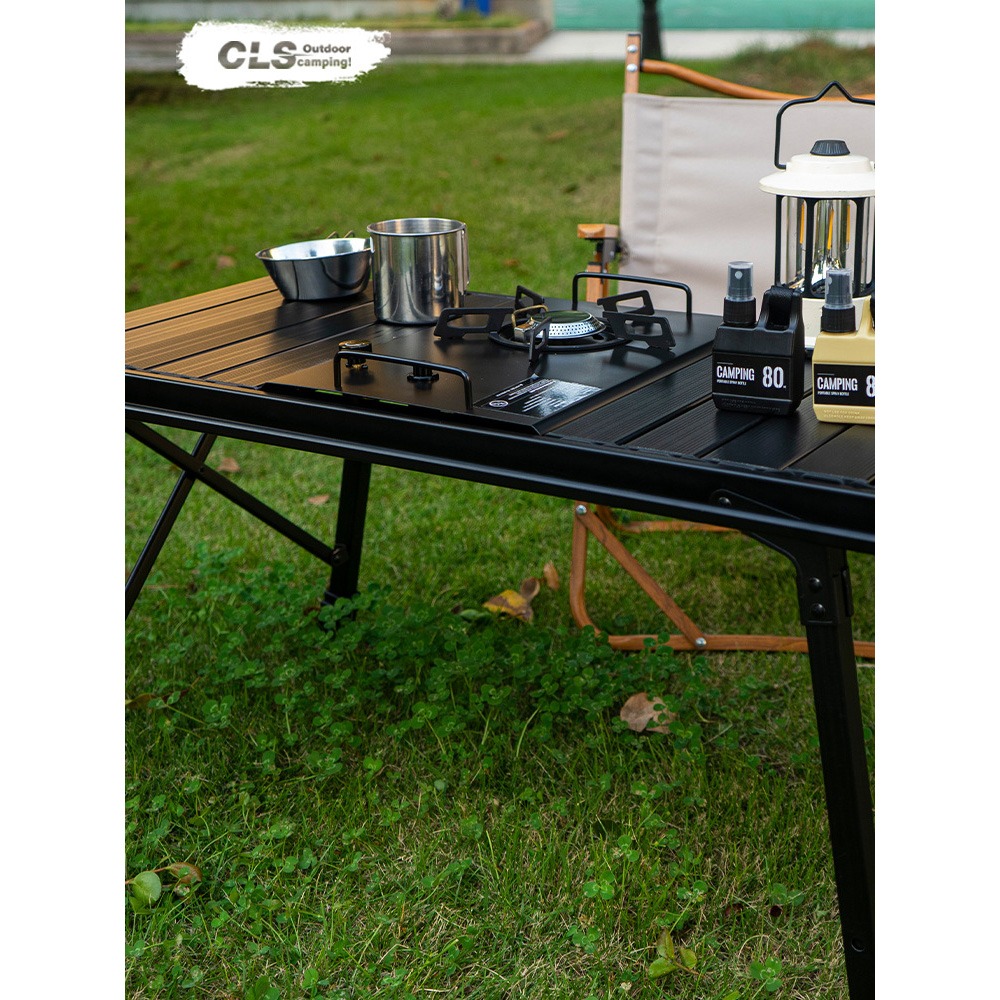 Caiyi 戶外對折折疊桌 IGT移動廚房 折疊桌 IGT爐 露營桌 蛋捲桌 野餐桌-細節圖4
