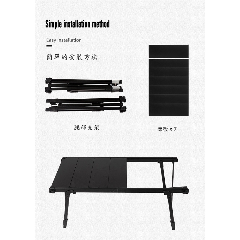 Caiyi 戶外對折折疊桌 IGT移動廚房 折疊桌 IGT爐 露營桌 蛋捲桌 野餐桌-細節圖6