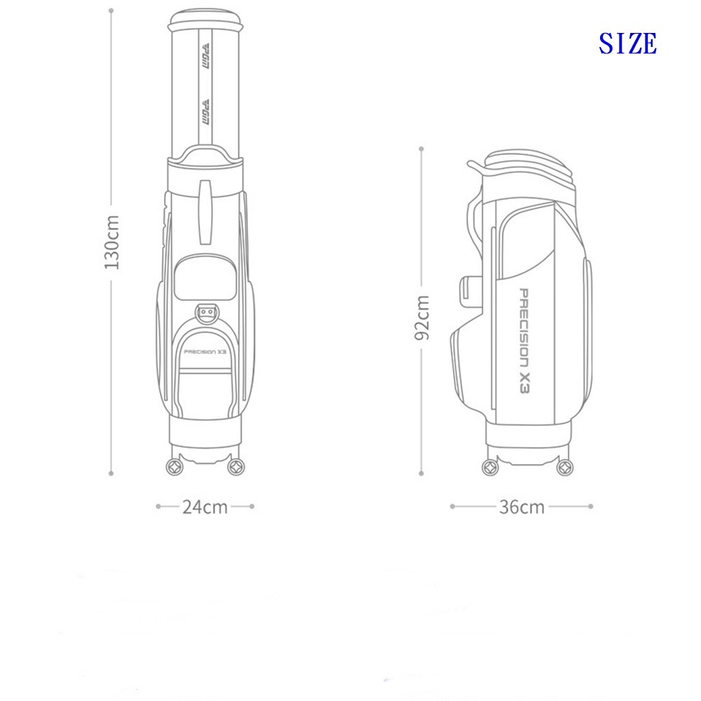 PGM萬向四輪高爾夫球包 伸縮包 平推球袋 旅行球桿包 含防雨罩-細節圖10