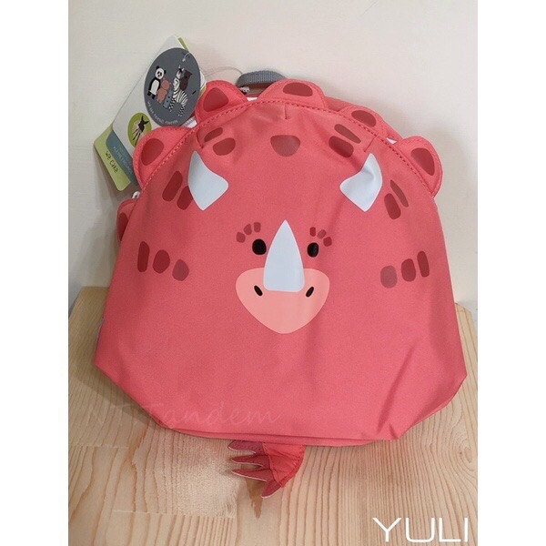 ［全新現貨］lassig 德國 幼童 兒童動物造型背包 三角龍款 藍色 粉紅色-細節圖3