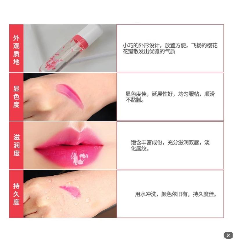 現貨~櫻花物語*變色唇蜜 嘟嘟唇油 變色唇彩 持久 透明變色唇蜜 變色口紅 變色唇釉 護唇油-細節圖5