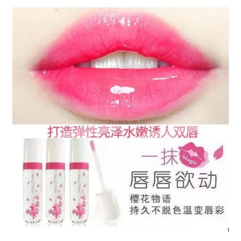 現貨~櫻花物語*變色唇蜜 嘟嘟唇油 變色唇彩 持久 透明變色唇蜜 變色口紅 變色唇釉 護唇油-細節圖6