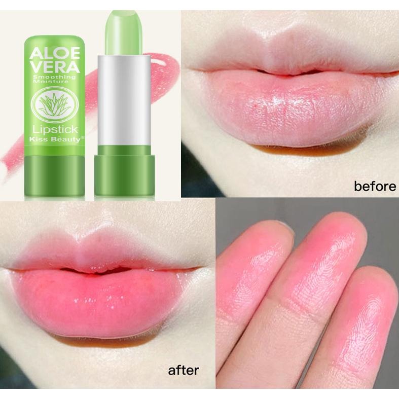 台灣現貨*蘆薈變色口紅 蘆薈唇膏 變色唇膏 滋潤蘆薈口紅 變色口紅 變色唇膏-細節圖3