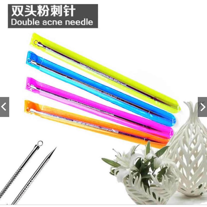 雙頭不鏽鋼粉刺針 青春棒 暗瘡针 美容針 擠痘痘工具-細節圖2