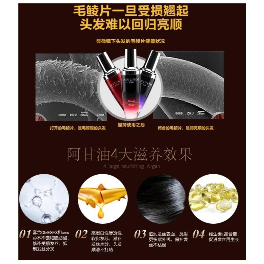 台灣發貨~艾雲迪 香水護髮精油 阿甘油香水護髮油 香水護髮油 免沖洗香水護髮 小黑裙 真我 摯愛-細節圖5