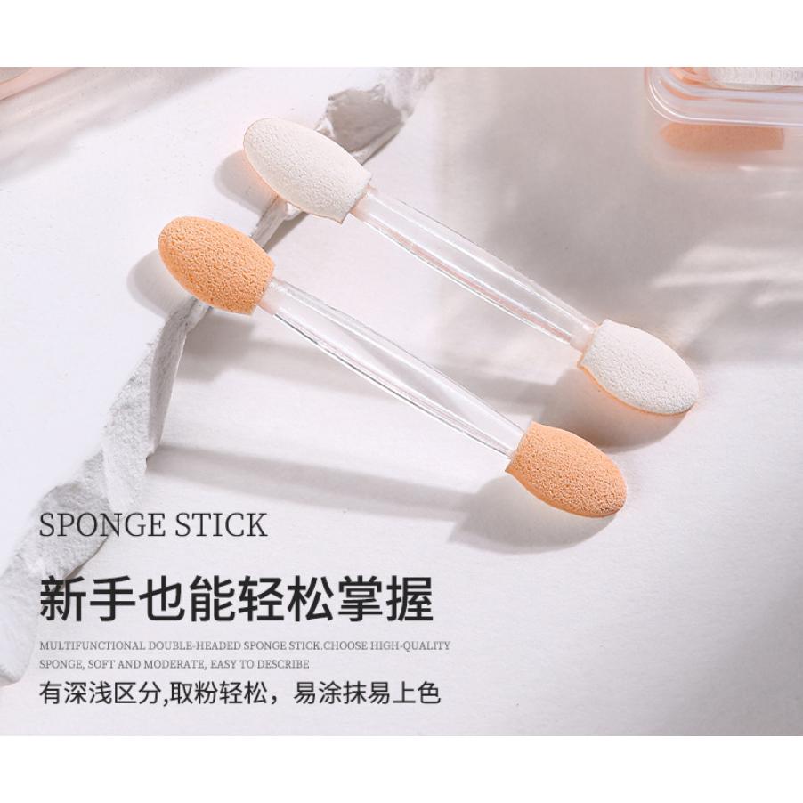 台灣現貨~雙頭眼影棒 眼影棒 海棉棒 美容海棉棒 暈染棒 雙頭暈染海綿棒 乳膠化妝刷 眼影刷-細節圖2