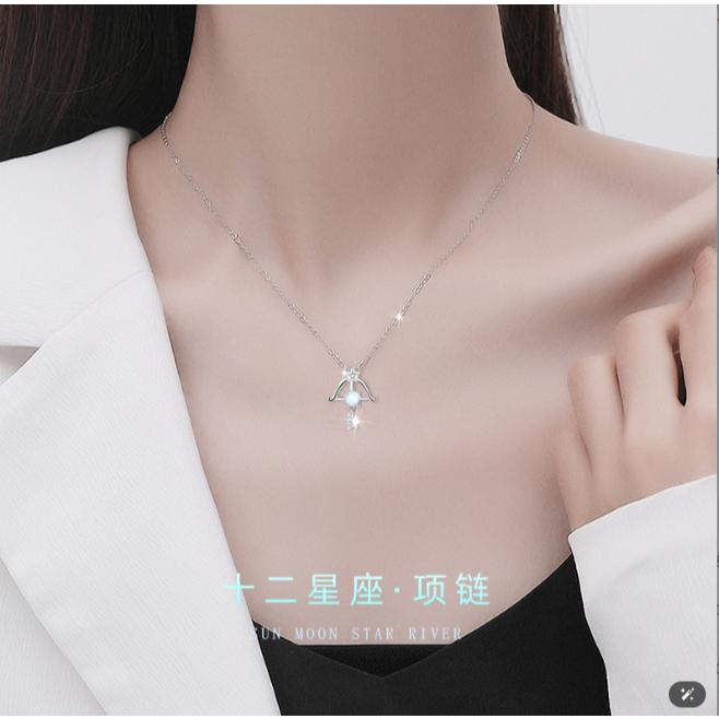 台灣現貨✨✨十二星座項鍊 開運 12星座項鍊(鍍白金) 星象項鍊 開運十二星座項鍊-細節圖8