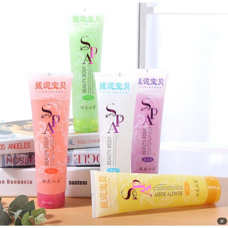台灣發貨~搓泥寶膏 搓泥寶 玫瑰 檸檬 水蜜桃 搓泥沐浴露 深層清潔 去角質 身體磨砂膏 搓澡泥 搓泥去角質 身體去角質-細節圖2