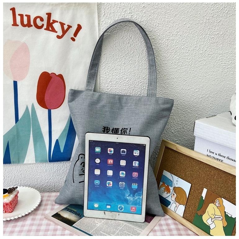 台灣發貨~韓風 帆布包 帆布袋 牛津布包 單肩包 手提包 休閒包 學生書包 百搭肩揹包 單肩包-細節圖3