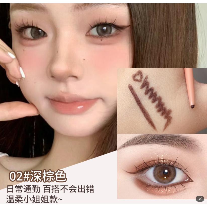 台灣出貨~眼線膠筆 眼線筆 眼線 防水眼線筆 防水防汗油 不易暈染 眉筆 臥蠶筆 極細 初學 學生眼線筆-細節圖2