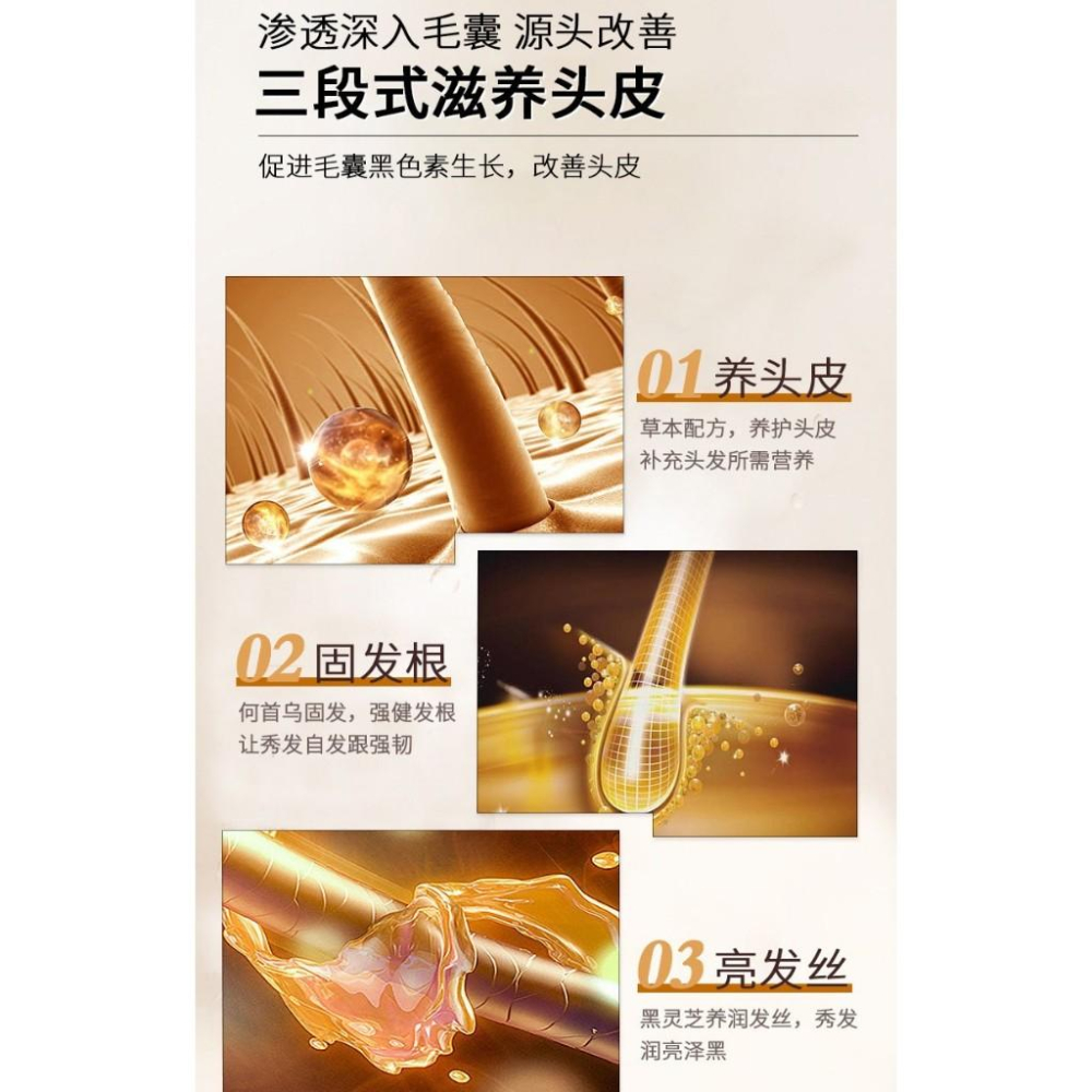 台灣現貨~黑靈芝何首烏洗髮精300g 草本植物洗髮精 何首烏洗髮精  黑靈芝洗髮精  葉酸植萃五黑 洗髮乳 洗髮液-細節圖6
