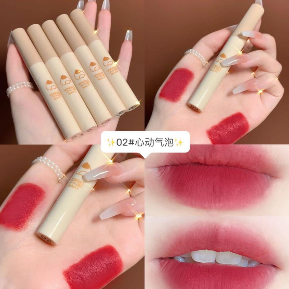 🌰【栗子唇釉】絲絨啞光唇釉 霧面唇泥 啞光絲絨霧面 唇泥 柔霧泥感 唇泥口紅 唇釉 唇彩-細節圖2