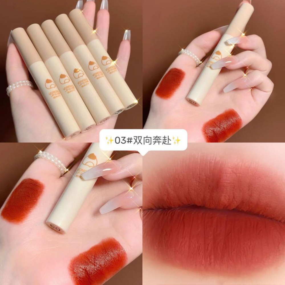 🌰【栗子唇釉】絲絨啞光唇釉 霧面唇泥 啞光絲絨霧面 唇泥 柔霧泥感 唇泥口紅 唇釉 唇彩-細節圖3
