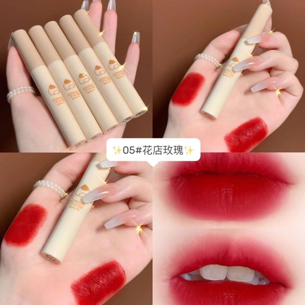 🌰【栗子唇釉】絲絨啞光唇釉 霧面唇泥 啞光絲絨霧面 唇泥 柔霧泥感 唇泥口紅 唇釉 唇彩-細節圖5