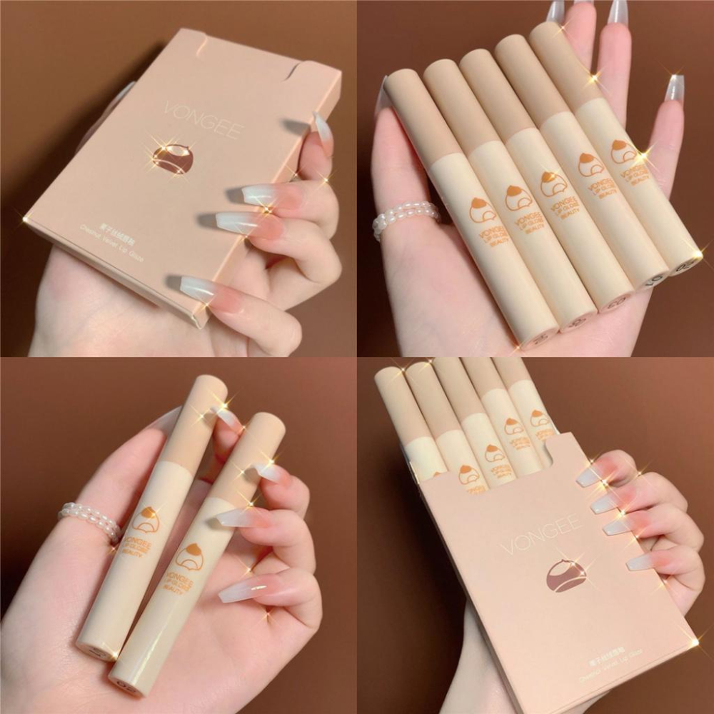 🌰【栗子唇釉】絲絨啞光唇釉 霧面唇泥 啞光絲絨霧面 唇泥 柔霧泥感 唇泥口紅 唇釉 唇彩-細節圖8
