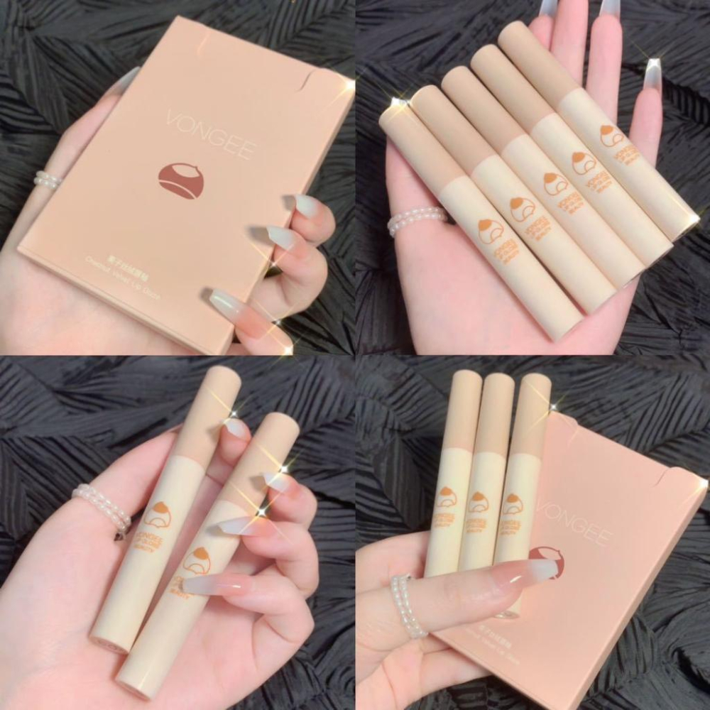 🌰【栗子唇釉】絲絨啞光唇釉 霧面唇泥 啞光絲絨霧面 唇泥 柔霧泥感 唇泥口紅 唇釉 唇彩-細節圖9