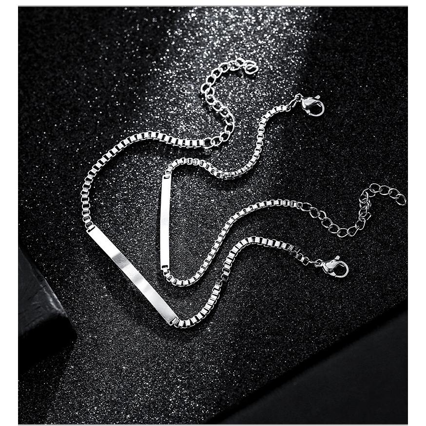 💕情侶手鍊 鈦鋼手鍊 威尼斯盒子手鏈 鈦鋼男生手鍊 女生手鍊 情侶手環 手環 B039-細節圖7