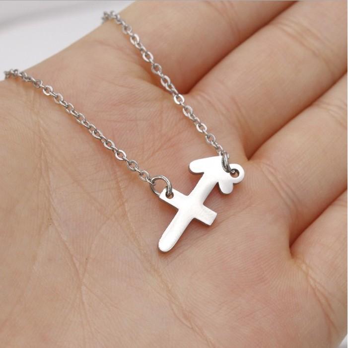 T08 十二星座鈦鋼項鍊 12星座生日石項鍊 12星座符號項鍊 12星象項鍊 鈦鋼星座項鍊 頸項鏈 鈦鋼項鍊 生日禮物-細節圖3