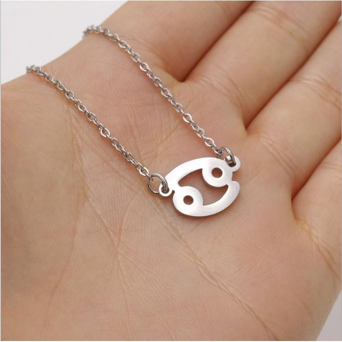 T08 十二星座鈦鋼項鍊 12星座生日石項鍊 12星座符號項鍊 12星象項鍊 鈦鋼星座項鍊 頸項鏈 鈦鋼項鍊 生日禮物-細節圖4