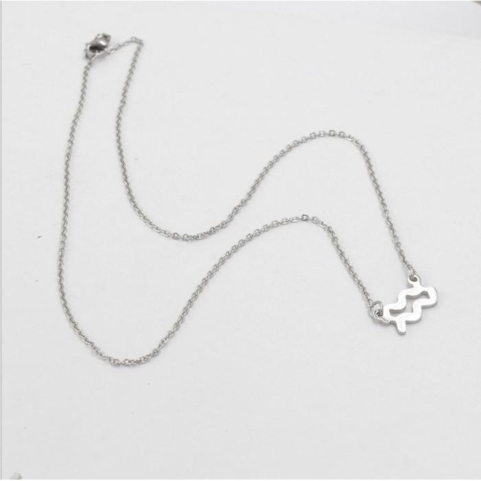 T08 十二星座鈦鋼項鍊 12星座生日石項鍊 12星座符號項鍊 12星象項鍊 鈦鋼星座項鍊 頸項鏈 鈦鋼項鍊 生日禮物-細節圖5