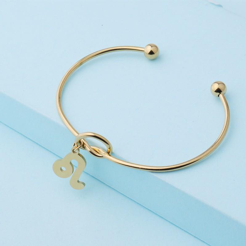 ✨同心結星座手環 12星座鈦鋼手鍊 12星座符號手鍊 十二星座手環 鈦鋼星座手環 12星象手環 鈦鋼手環 手鍊-細節圖3