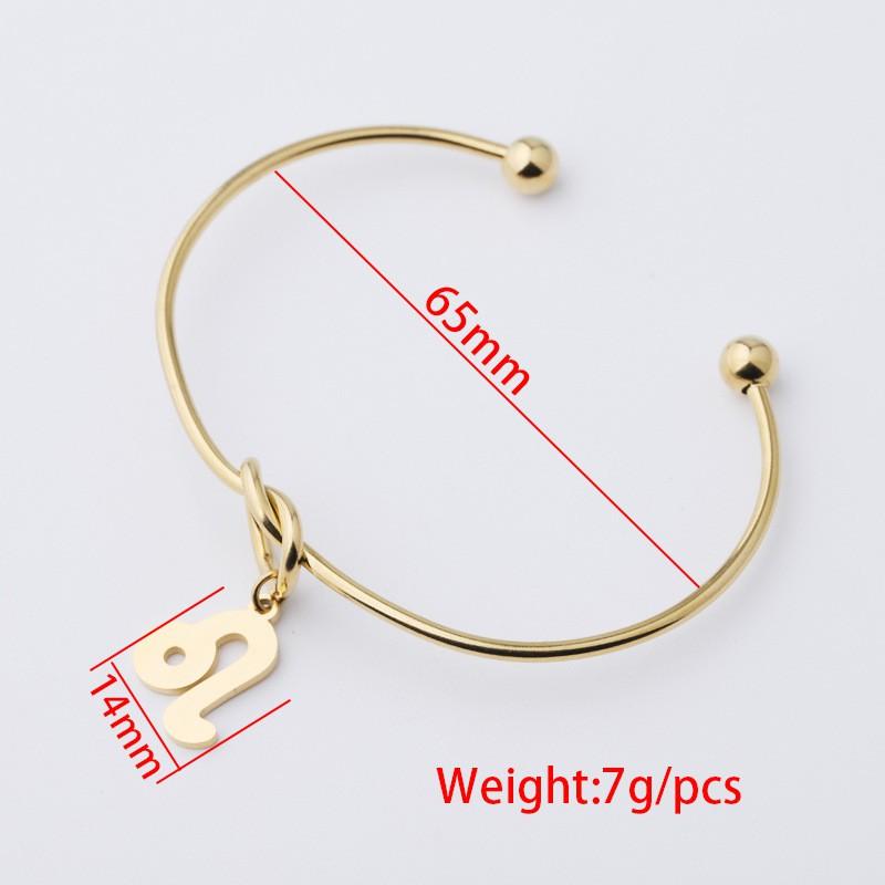 ✨同心結星座手環 12星座鈦鋼手鍊 12星座符號手鍊 十二星座手環 鈦鋼星座手環 12星象手環 鈦鋼手環 手鍊-細節圖5