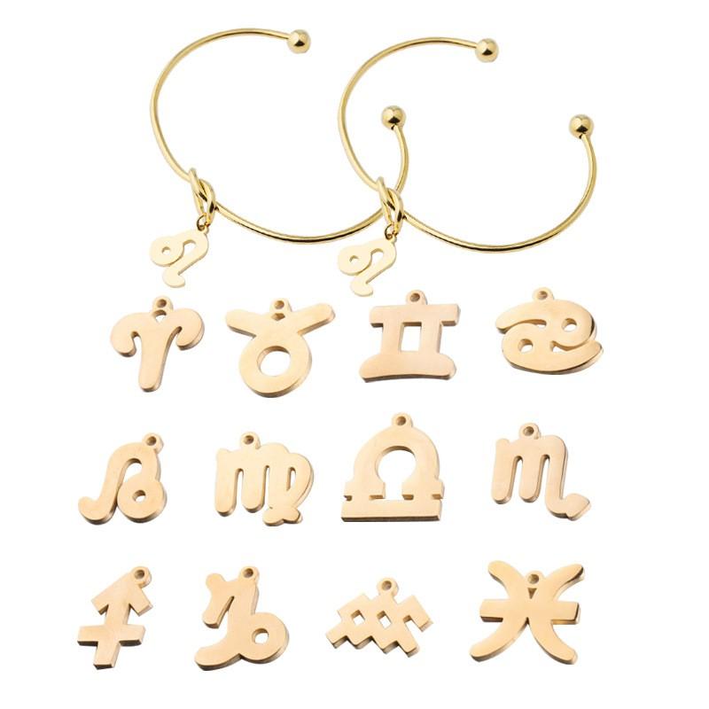 ✨同心結星座手環 12星座鈦鋼手鍊 12星座符號手鍊 十二星座手環 鈦鋼星座手環 12星象手環 鈦鋼手環 手鍊-細節圖6